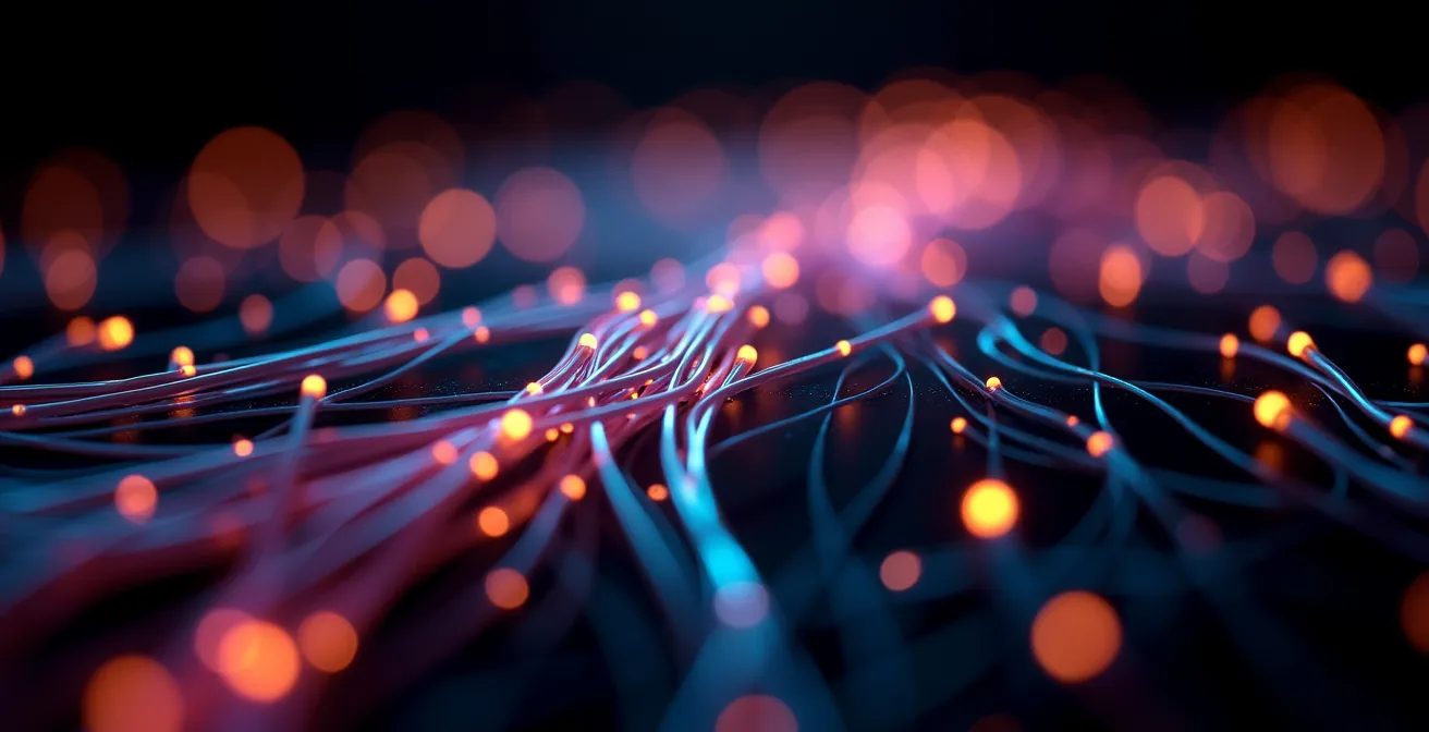 Futuristische Darstellung der digitalen Verbindungen zwischen China und Europa