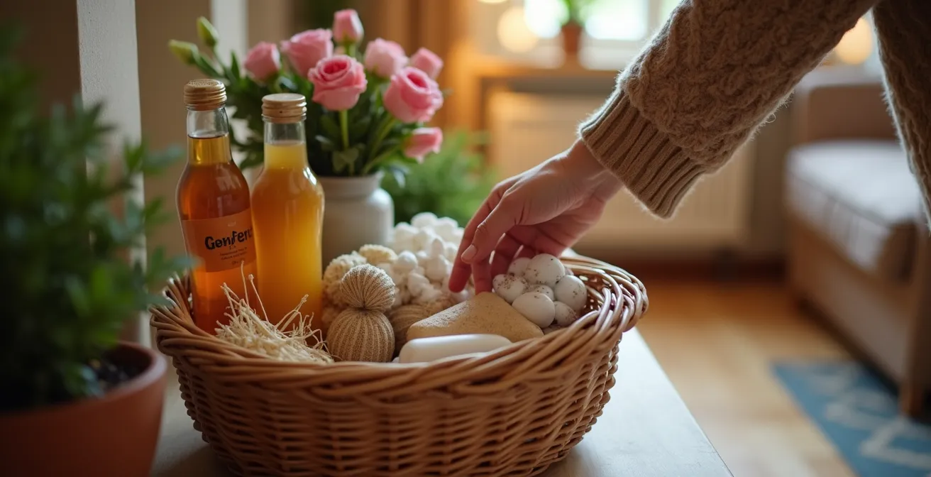 Gemütliche Ferienwohnung mit einladendem Willkommensbereich und lokalen Details