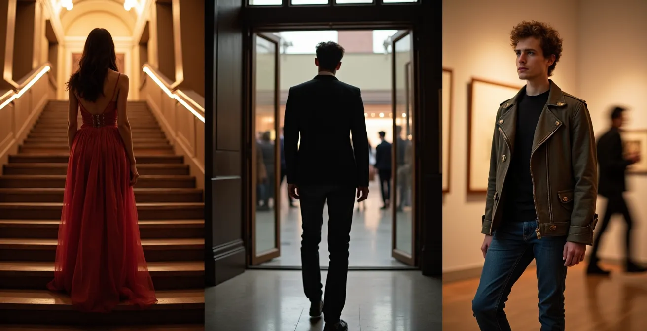 Verschiedene Kleidungsstile in deutschen Kultureinrichtungen