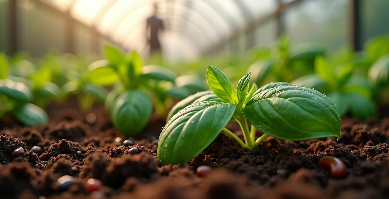 Hotelgarten mit Kompostieranlage und eigenem Kräuteranbau