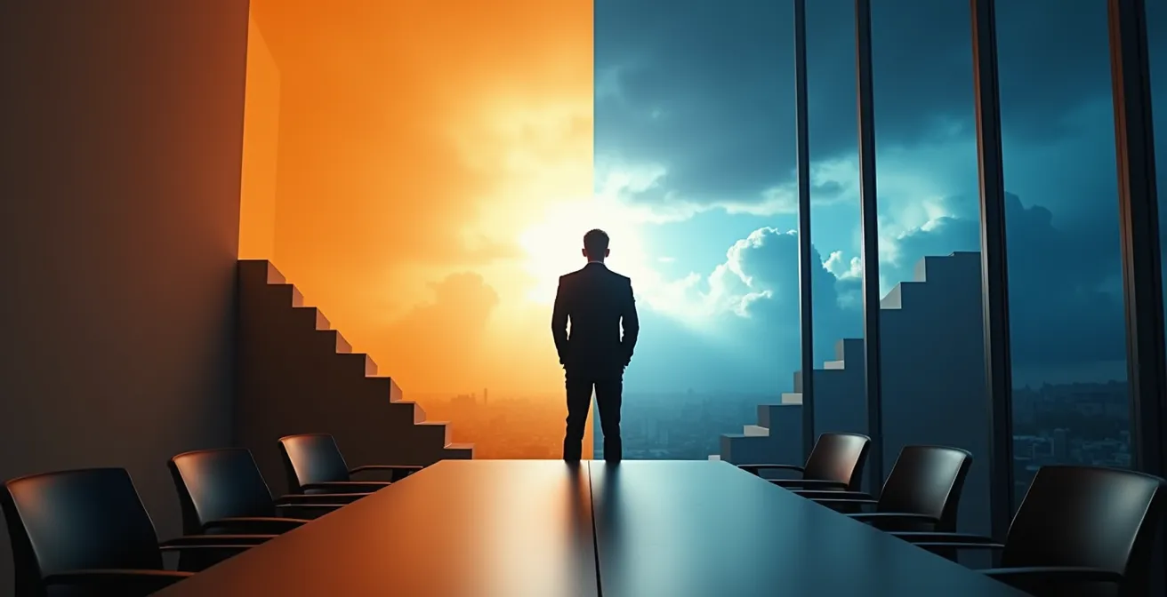 Strategische SWOT-Analyse Matrix in moderner Büroumgebung